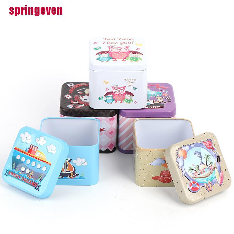 Hộp thiếc đựng trang sức / kẹo nhiều màu sắc tùy chọn