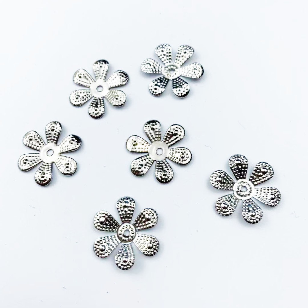 10 phiến hoa 6 cánh 18mm nguyên liệu làm trâm làm trang sức cổ trang cosplay cổ phục