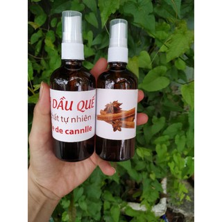 Tinh dầu quế vỏ xịt phòng chai 100ml thủy tinh