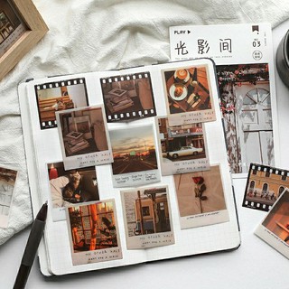 Set 40 sticker phong cảnh trang trí sổ planner, bullet journal