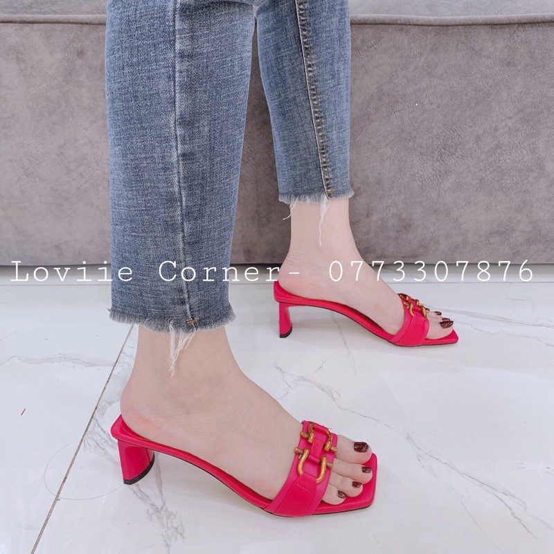 GUỐC NỮ LOVIIECORNER - DÉP CAO GÓT ĐẾ VUÔNG 5CM - GUỐC NỮ THỜI TRANG - DÉP NỮ 5 PHÂN - DÉP CAO GÓT NỮ D210545