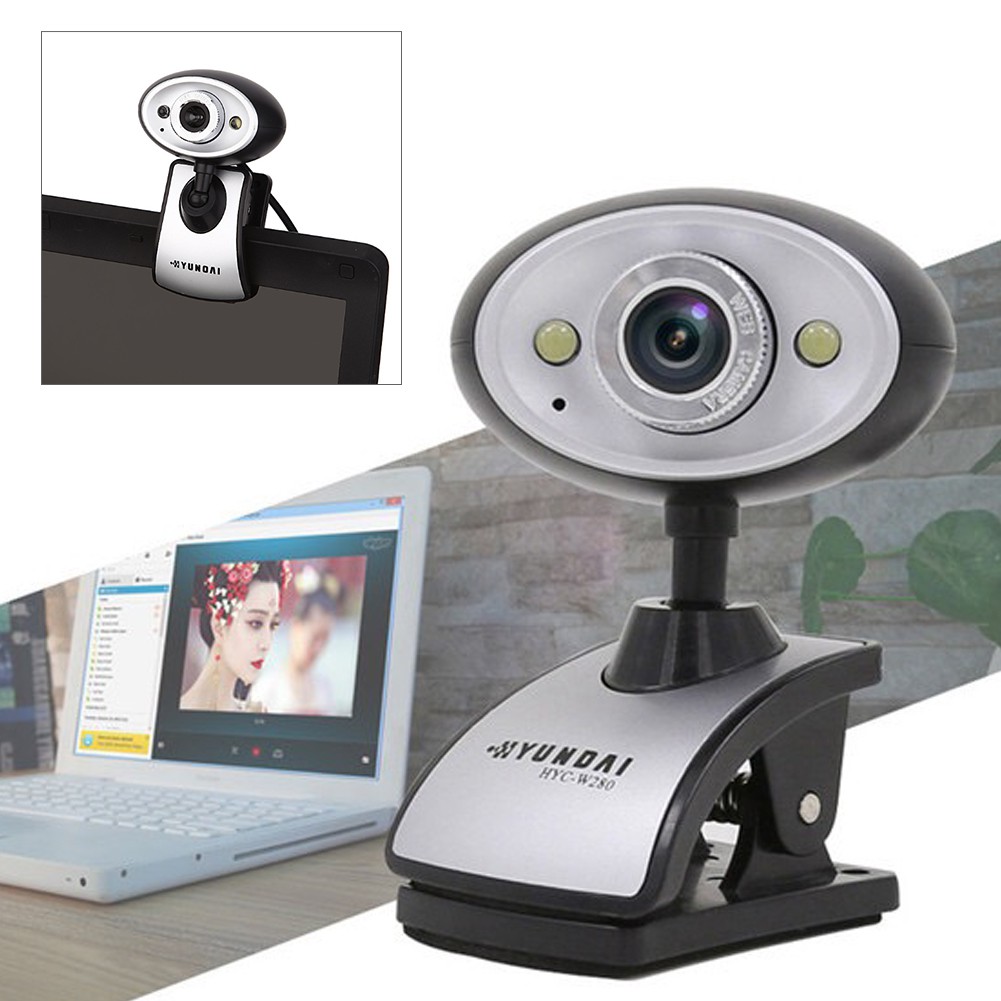 Webcam Kèm Microphone Cho Máy Tính Với Đèn Đêm