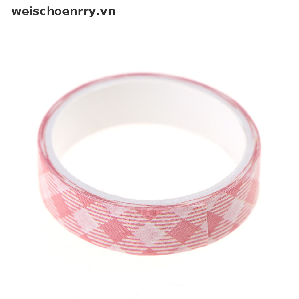 【WW】 5Rolls/box Solid Color  Tape Set Masking Tape Scrapbooking Adhesive Tape .