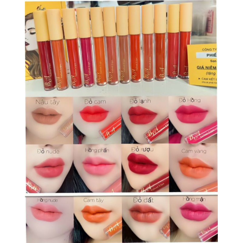 Son B.A Beauty Chính Hãng màu Hồng Phấn(tặng hủ dưỡng môi thảo mộc Colagen) | BigBuy360 - bigbuy360.vn