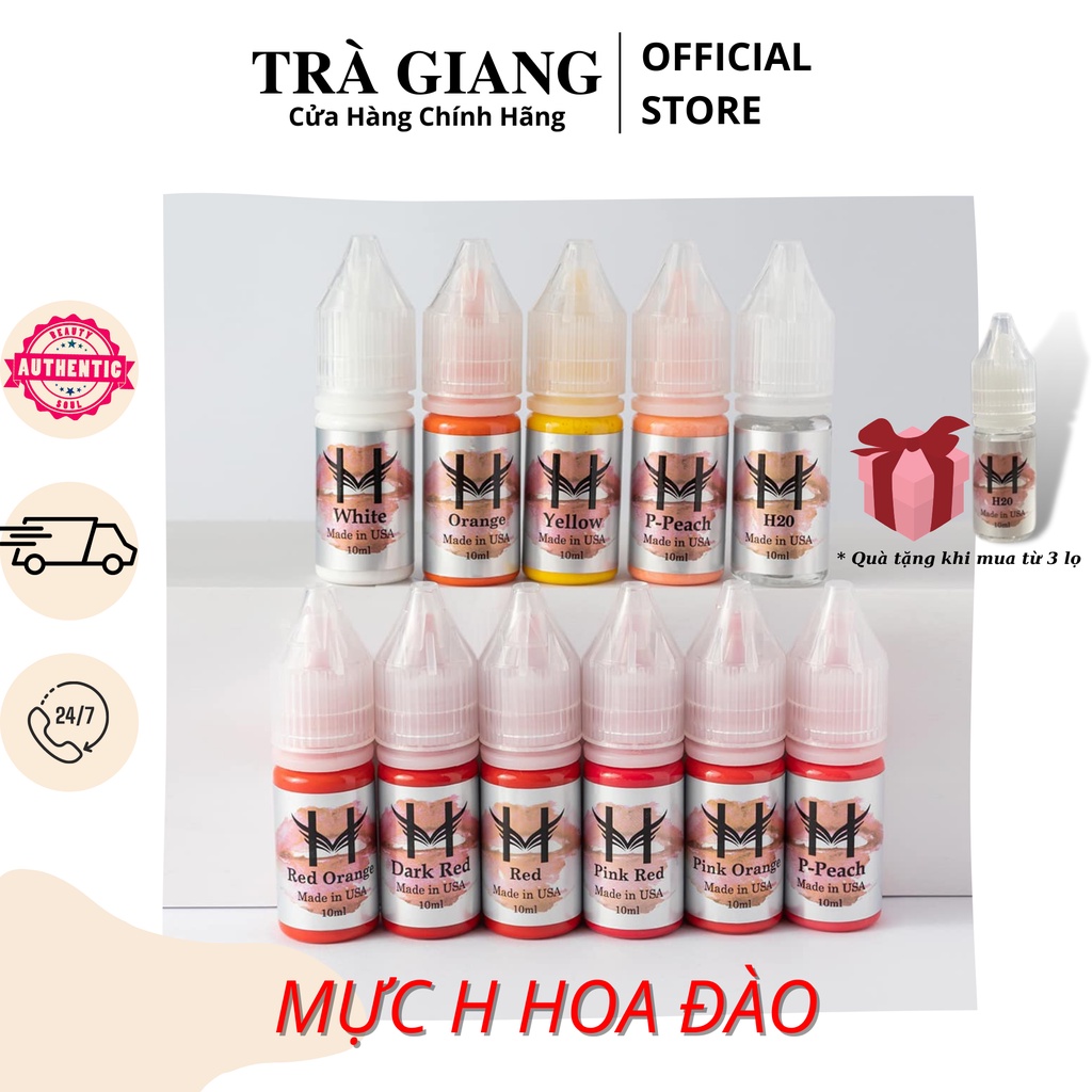 MỰC PHUN XĂM HOA ĐÀO - MỰC XĂM CAO CẤP HOA TÍT SIÊU BÁM MÀU CHÍNH HÃNG