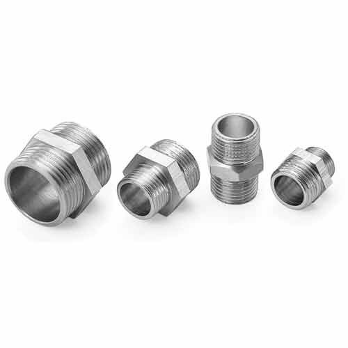 COMBO Nối 2 đầu răng ngoài phi 21,27mm - INOX/Thau ngoài 1/2 ngoài 3/4