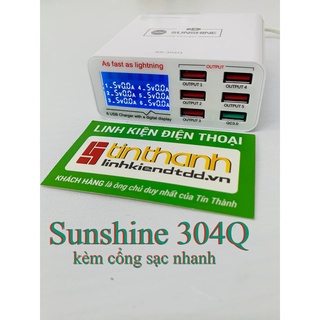 Dock sạc 6 cổng usb size mini có hiển thị dòng
