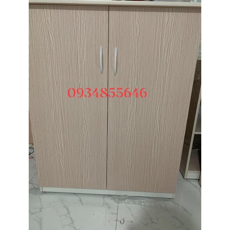 Tủ giày nhựa đài loan 2 cánh 83x103 màu vân gỗ