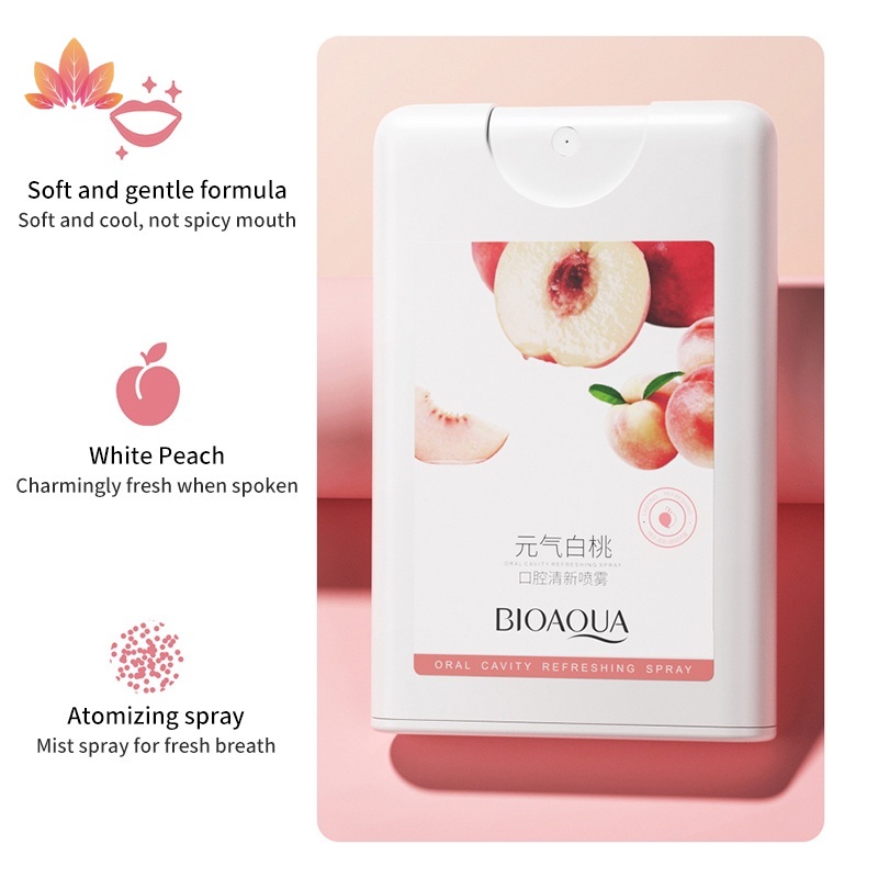 Chai Xịt Hương Đào Làm Trắng Răng Thoáng Khí Mùi Thơm JP5