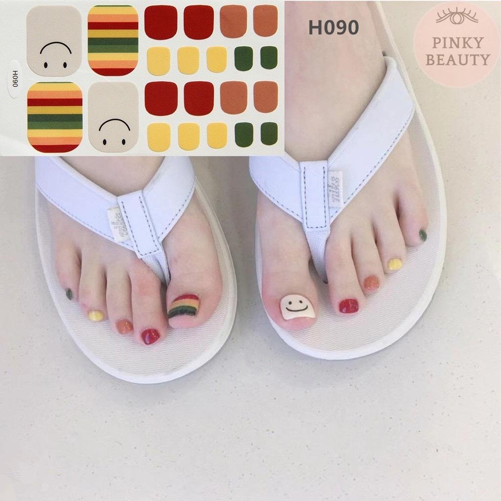 Bộ Sticker Dán Móng Chân Đính Đá Nhân Tạo, Hình Dán Móng Nail, Nhãn Dán Trang Trí Móng Họa Tiết 3D Đẹp - Pinky Beauty