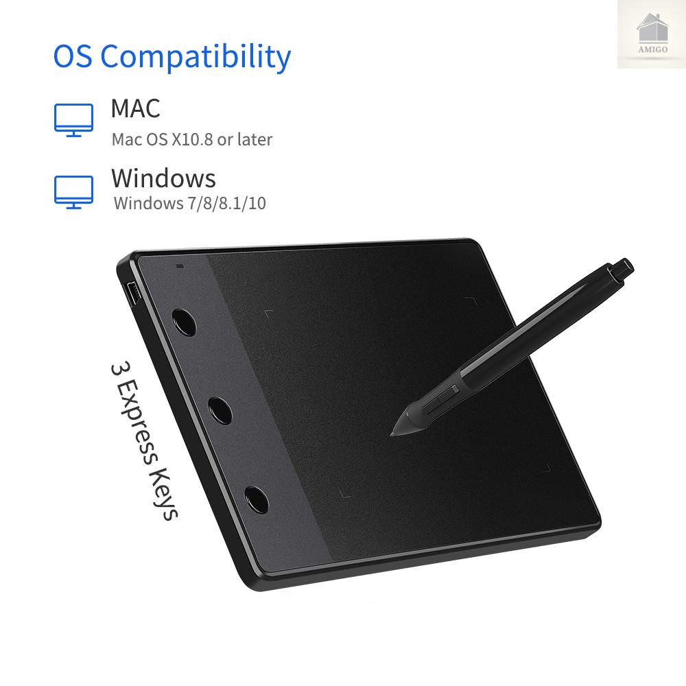 Bảng Mạch Máy Tính Bảng Am Huion H420 4x2.23 Inch Kèm 3 Chìa Khóa 2048