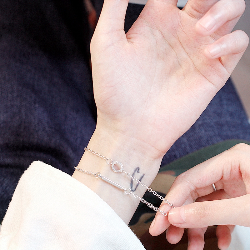 Vòng tay kim loại nhiều lớp đính đá pha lê màu bạc thời trang cho nữ | BigBuy360 - bigbuy360.vn