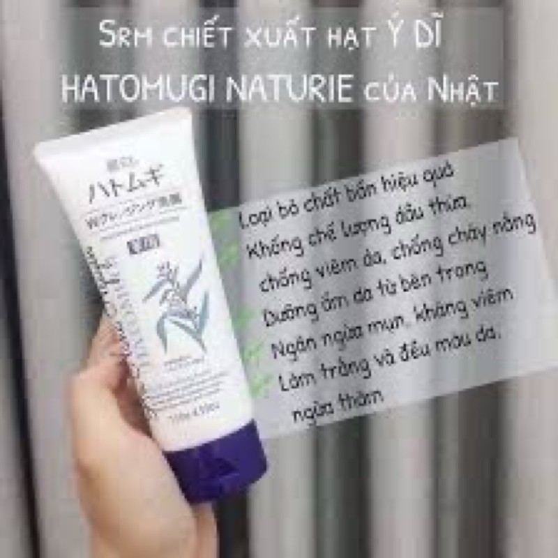 Sũa rửa mặt ý dĩ Hatomugi Naturie Hàng công ty có tem nhà phân phối Hàng chuẩn.....