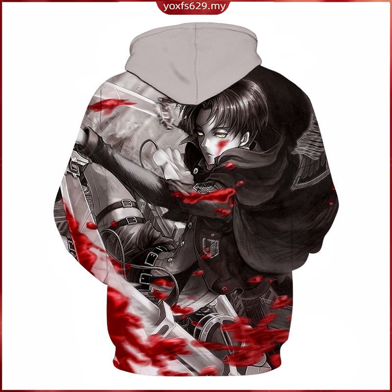 Áo Hoodie Dáng Rộng In Họa Tiết Anime Attack On Titan 3d Dành Cho Nam Và Nữ