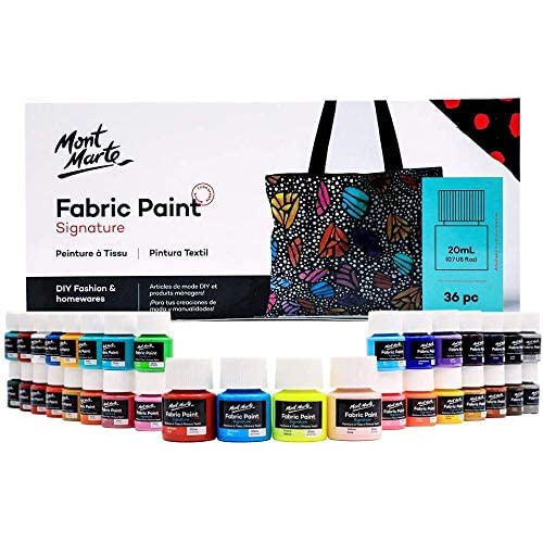 Màu vẽ vải Mont Marte  Fabric Paint ( 36 màu x 20ml )