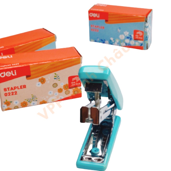 Dập Ghim Mini Deli E0222 Thiết Kế Nhỏ Gọn Dễ Sử Dụng Phù Hợp Khi Mang Theo