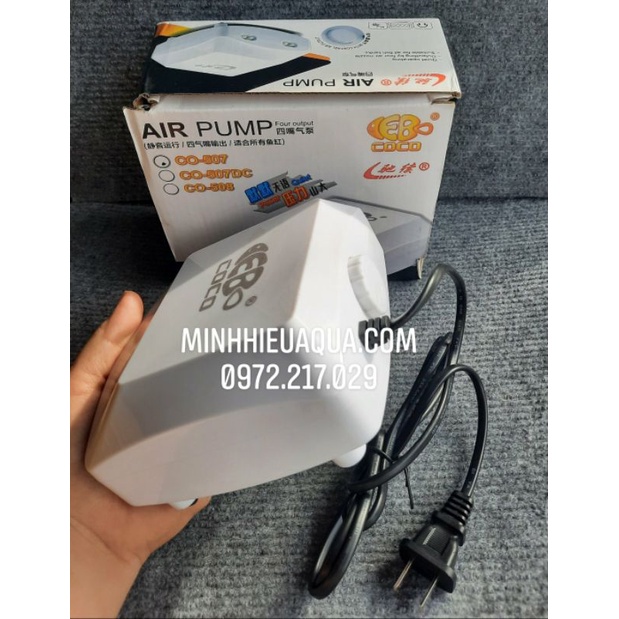 Máy sủi oxi 4 vòi COCO CO-507 (Tặng kèm 4met dây và 4 cục xủi