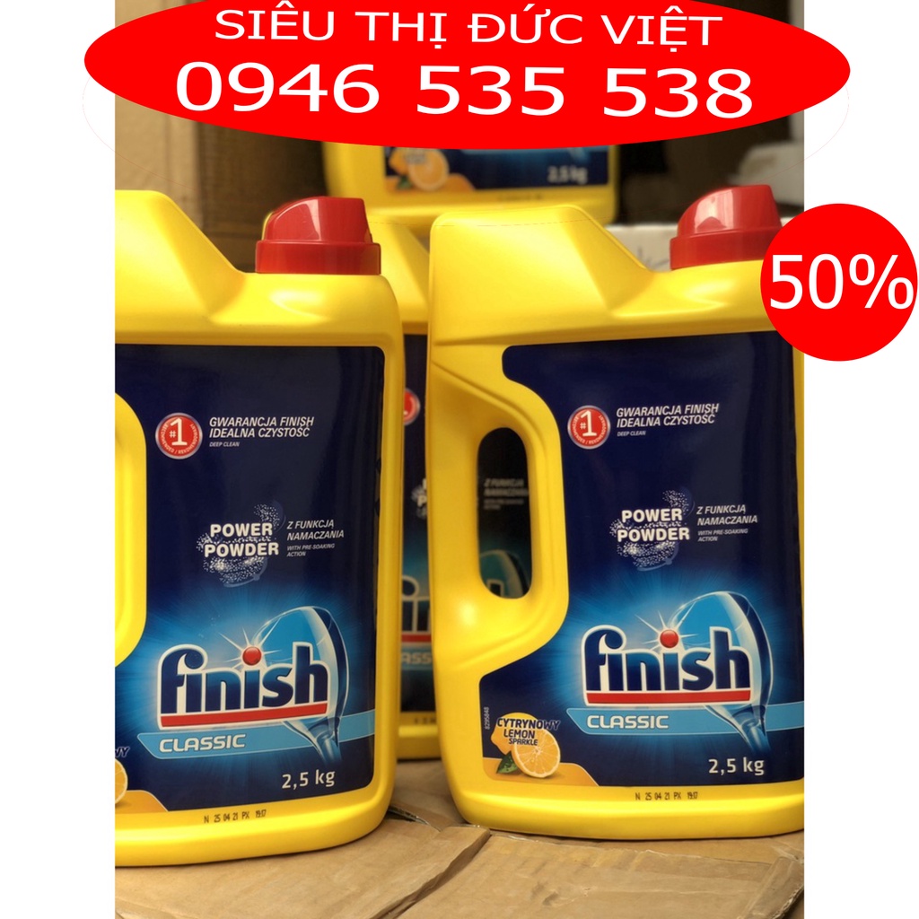 Bột rửa bát Finish Classic Hương chanh nhập khẩu