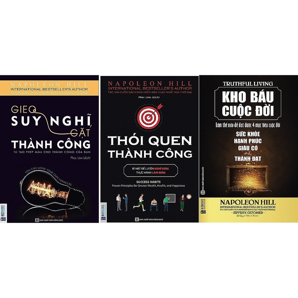 Sách - Combo 3 Cuốn Kinh Điển Về Kỹ Năng Sống Của Napoleon Hill