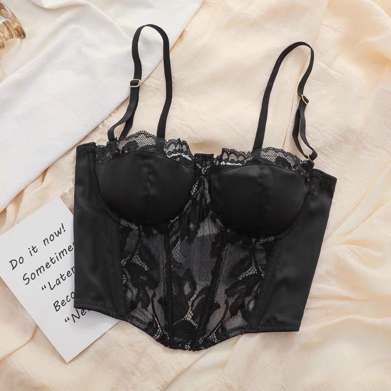 Áo bra nữ ren hoa siêu cấp có gọng dẻo áo bra sexy có dây mã EBALB06