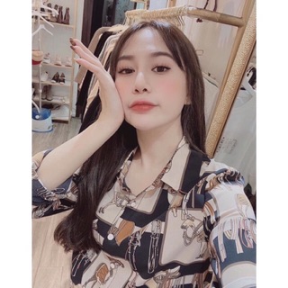 ÁO SƠ MI LỤA HÌNH NGỰA SIÊU HOT , SƠ MI NỮ CÔNG SỞ [ XEM CLIP ]