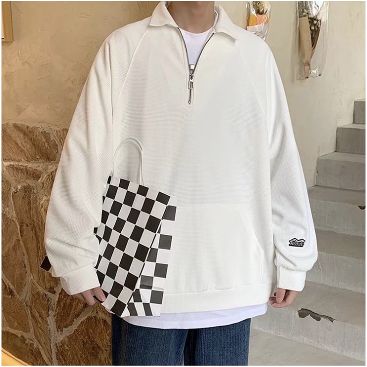 Áo sweater Tay Dài Dáng Rộng Thời Trang Hàn Quốc Cho Nam
