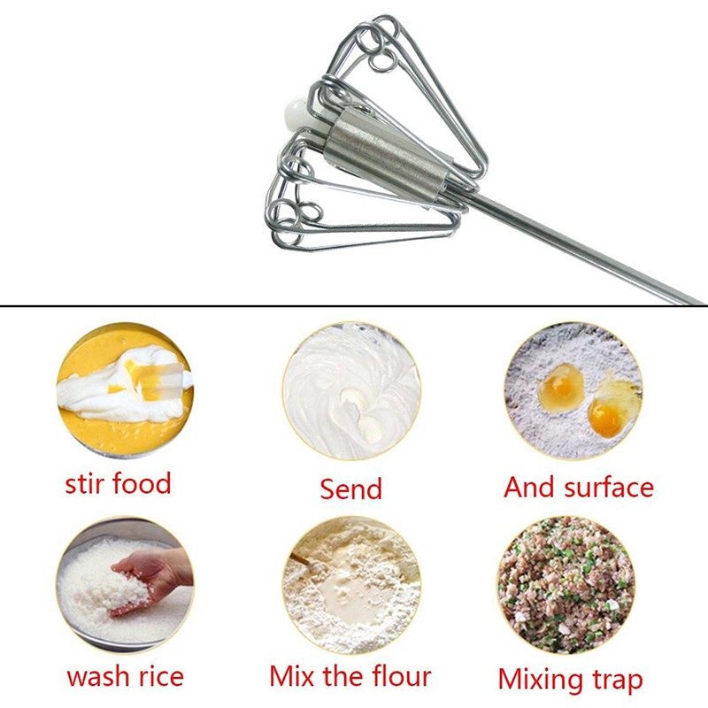 Dụng Cụ Đánh Trứng Bán Tự Động Bằng Thép Không Gỉ