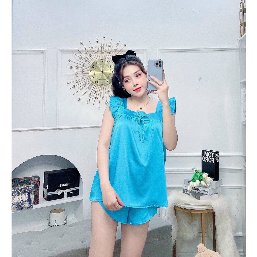 ❌CÁNH TIÊN❌Đồ bộ đùi cánh tiên , đùi cánh tiên satin có túi quần chipchip90  M0031