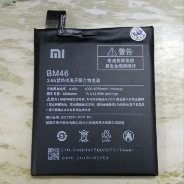 Pin Xiaomi Redmi note 3/note 3 pro BM46 bảo hành 3 tháng