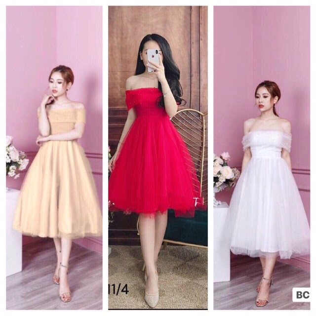 Ảnh và video thật 1000% Đầm công chúa trễ vai giá gôc 300k