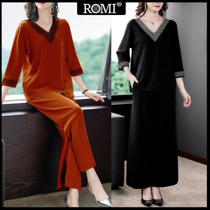 ROMI – THƠI TRANG TRUNG NIÊN - SET BỘ LỤA BIGSIZE CHO MẸ, SET BỘ BIGSIZE QUÝ BÀ U50 U60 ROMI 3325 3281