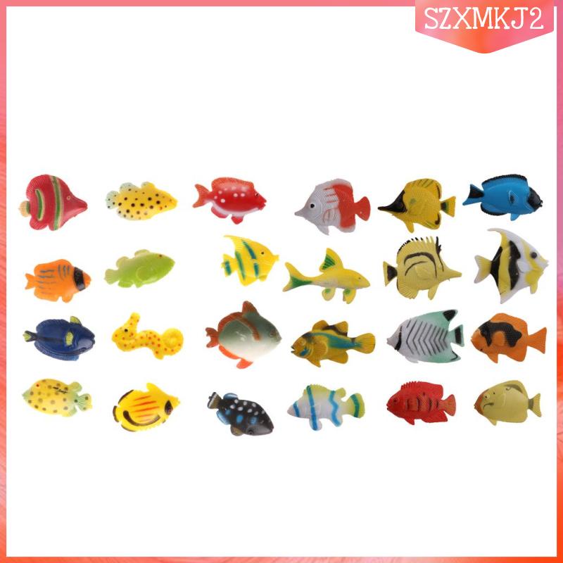 Set 24 Mô Hình Động Vật Biển Nhiệt Đới Mini szxmkj2