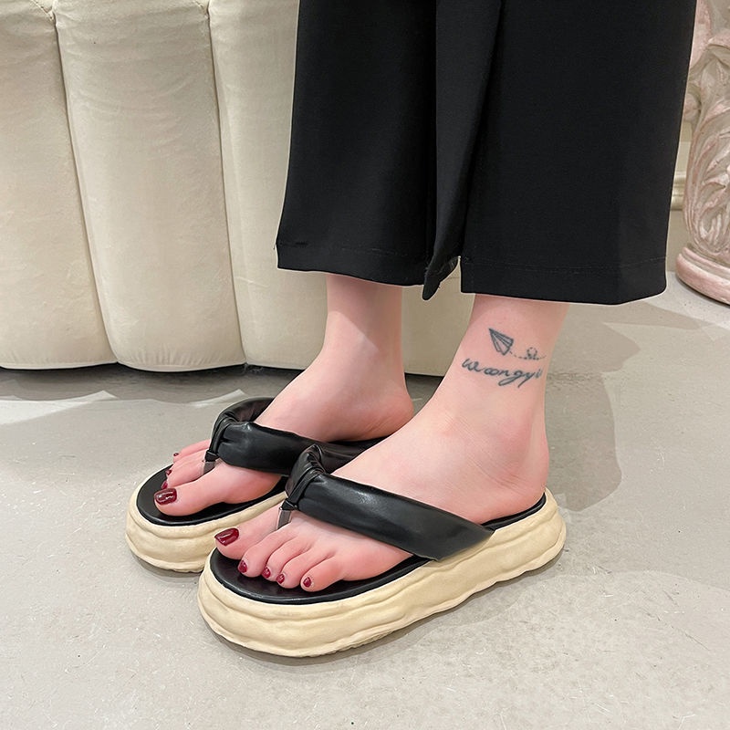 Dép Xỏ Ngón Đế Dày Tăng Chiều Cao Phong Cách Mùa Hè Mới