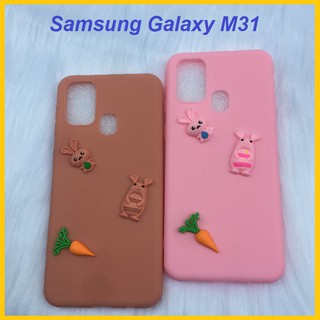 Ốp lưng Samsung M31 Su dẻo mịn gắn thú siêu dễ thương M31