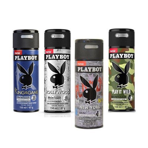 [Hàng Châu Âu] Xịt Khử Mùi Toàn Thân Playboy Nam (150ml) - Nước Hoa Cao Cấp, Hương Quyến Rũ & Lưu Hương Suốt 24h.