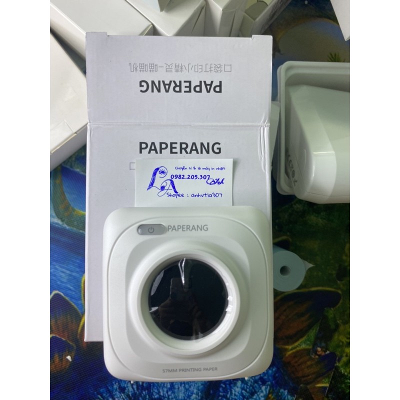 {hàng sẵn}Máy in đen trắng Mini PAPERANG  tặng 8 cuộn giấy in