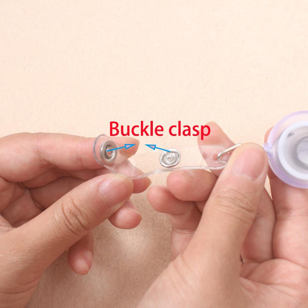 Kẹp giữ thẻ ID có thể thu gọn bằng acrylic màu kẹo phối hình gấu dễ thương