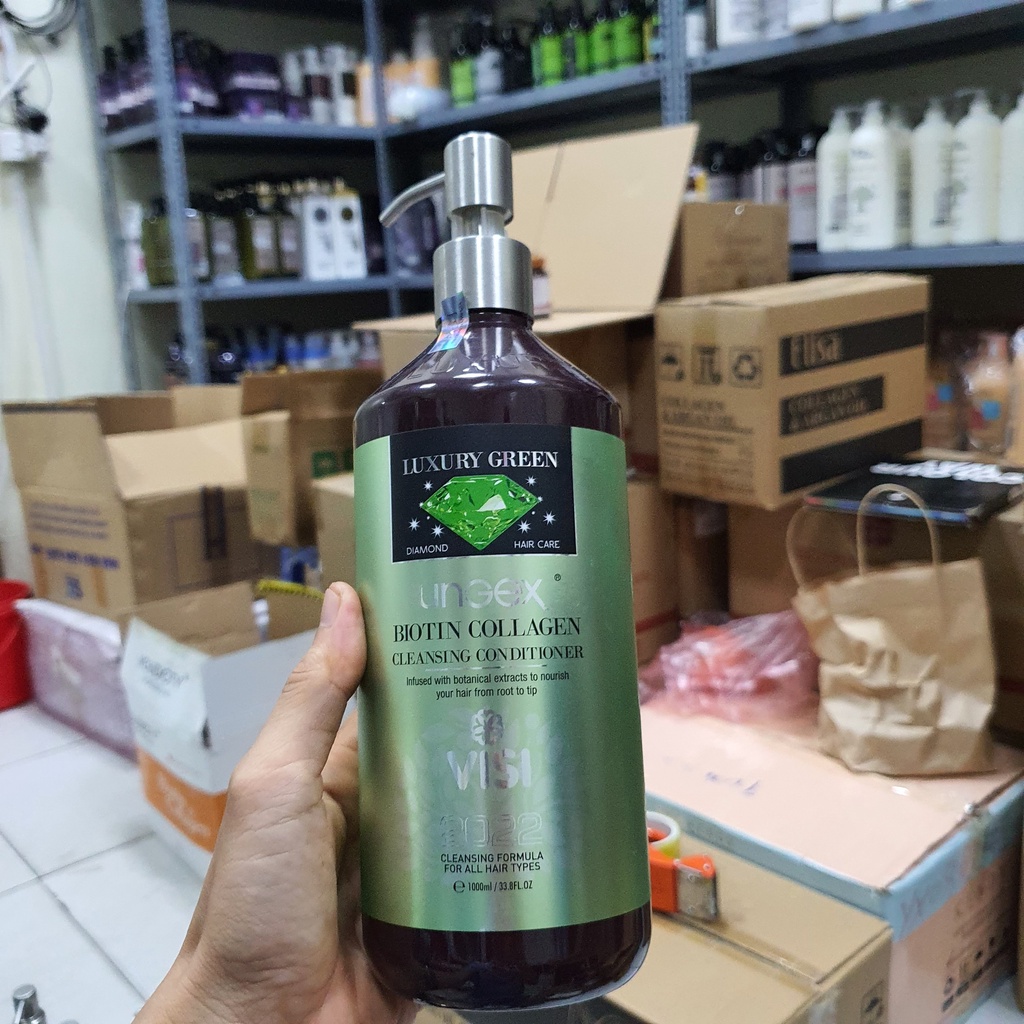 Dầu Gội Xả BIOTIN & COLLAGEN LUXURY GREEN CLEANING SẠCH GÀU - Hương thơm Nước Hoa Đủ 5 Mùi cặp 1000ml hàng chính