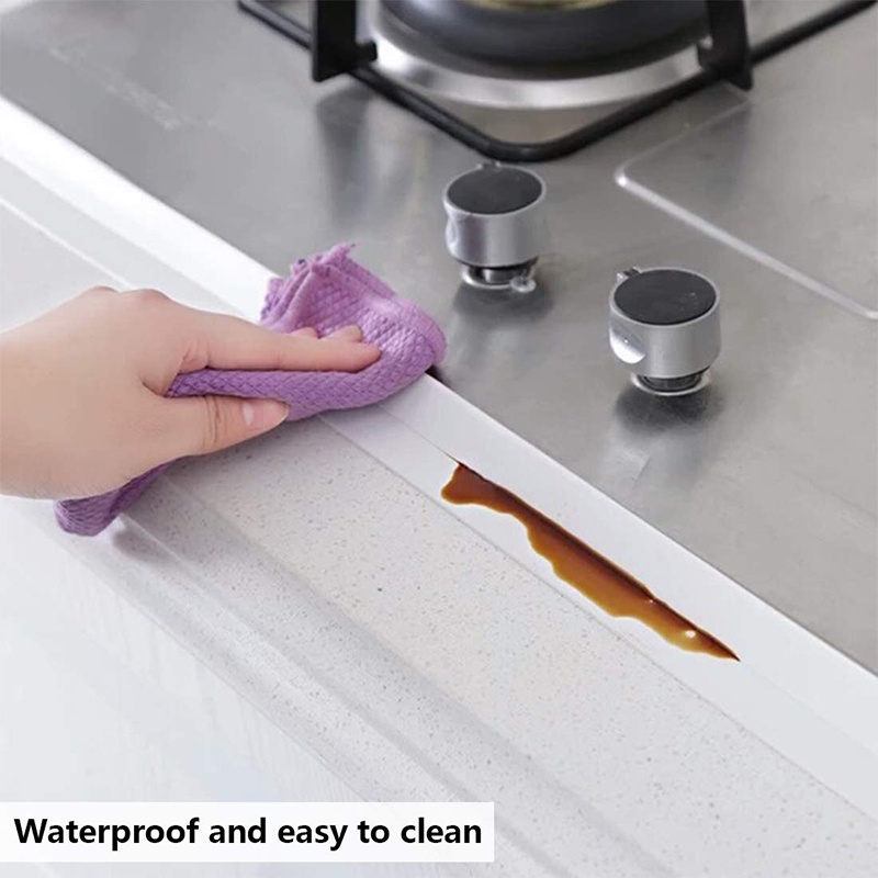 Cuộn Băng Keo Dán Viền Bồn Rửa 3.2M Bằng PVC Chống Nước Cho Nhà Bếp Nhà Tắm