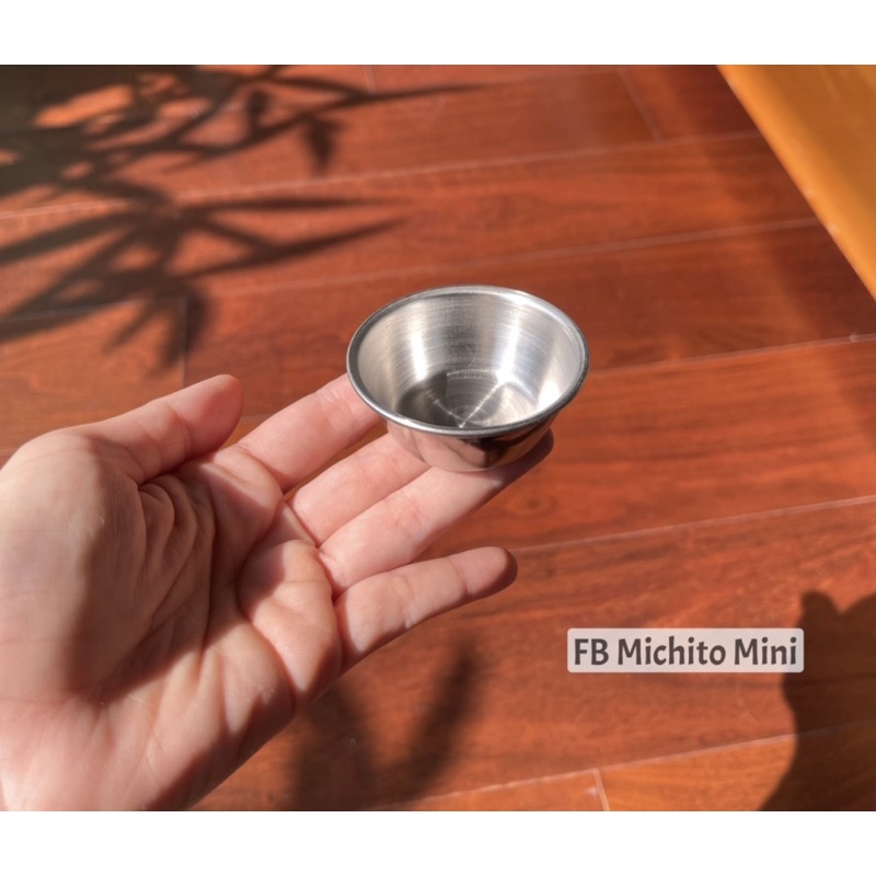 Mô hình bát tô inox / đĩa inox to cho nấu ăn mini