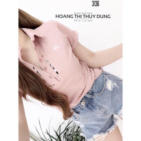 Áo Thun Nữ Polo - Cotton Thái Cổ Trụ [ ÁO THUN THÁI CÓ CỔ CAO CẤP ]