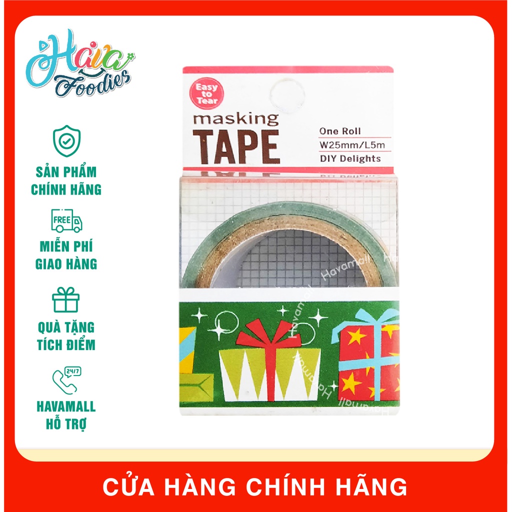 Băng Keo Giáng Sinh Uncle Bills 25mm x 5m – Masking Tape