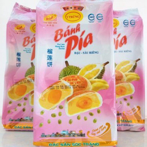 Bánh pía 2 trứng đậu sầu riêng Tân Huê Viên 4 sao 540g