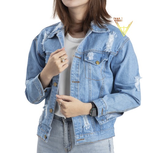 Áo khoác jean nữ TH Store Amazon thời trang cá tính áo khoác bò phong cách ulzzang chống nắng