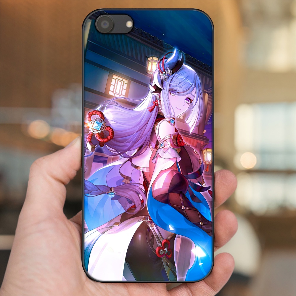 Ốp lưng Oppo A83 viền đen in hình Shenhe Genshin Impact