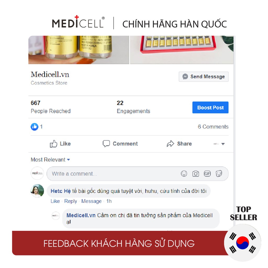 Tế bào gốc cá hồi căng bóng da Plantex Extra Salmon Medicell Hàn Quốc, dưỡng ẩm dưỡng trắng da, tái tạo hư tổn sẹo