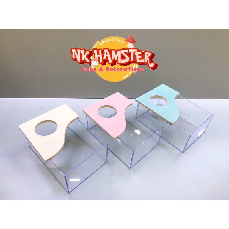 NHÀ TẮM MICA MIX GỖ LƯỢN