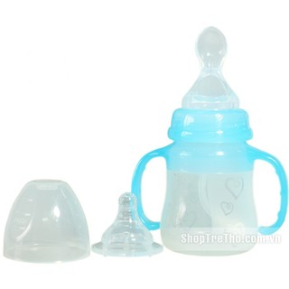 Bình sữa + Bình thìa silicon Babylove