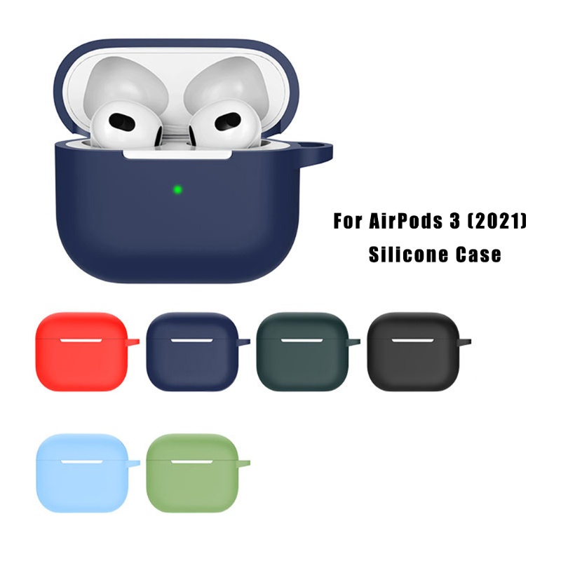 Vỏ bảo vệ hộp sạc tai nghe AirPods 3(2021) bằng silicon chống sốc chống thấm nước