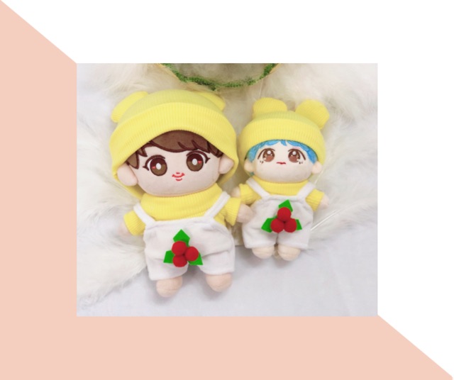 Set beanie gấu cho doll 20cm và 15 cm